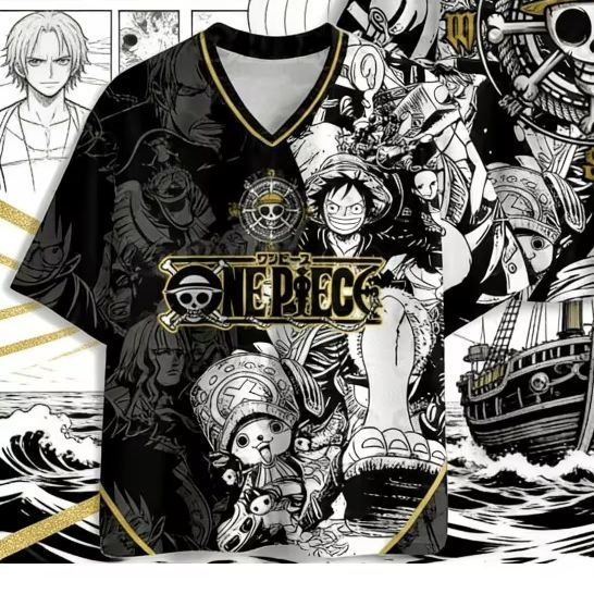 Zoro Anime Merchandise - เสื้อยืดลายการ์ตูนญี่ปุ่นวันพีซ โซโล ลูฟี่ 3 มิติ แห้งเร็ว
