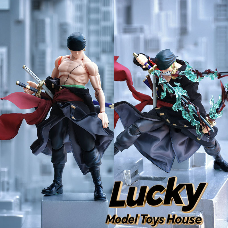 Windbreaker Anime Merchandise - 1/12 ฟิกเกอร์อนิเมะ โซโล เฮลคิง เสื้อโค้ทกันลมสีดำ พร้อมเข็มขัดเชือกสีแดงสำหรับต่อเข้ากับตัวฟิกเกอร์ขนาด