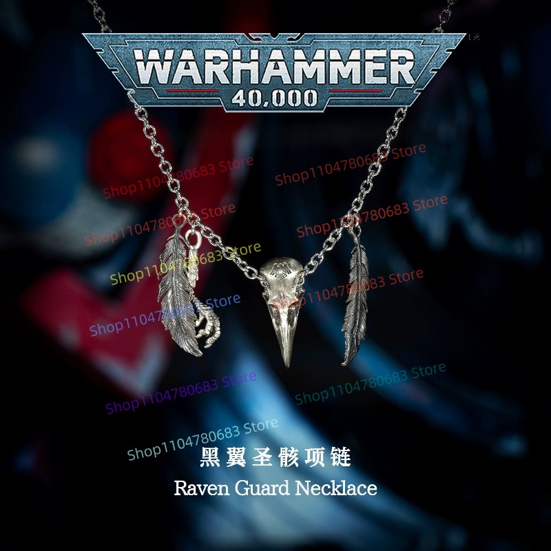Anime Merchandise For Men - สร้อยคอ 40K Raven Guard, เครื่องประดับเสื้อผ้าสไตล์เรโทร, จี้ห้อยสุดเทรนดี้สำหรับกระเป๋าเป้ผู้ชาย,