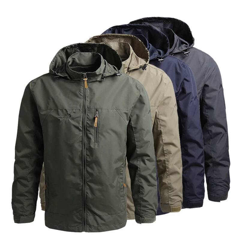 Windbreaker Anime Merchandise - เสื้อแจ็คเก็ตกันลมสำหรับผู้ชาย เสื้อแจ็คเก็ตยุทธวิธีกันน้ำสำหรับกิจกรรมกลางแจ้ง มีฮู้ด เสื้อโค้ทกีฬา สไตล์ทหาร ขนาดยุโรป