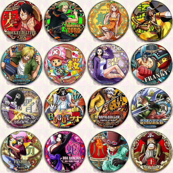 Zoro Anime Merchandise - ชุดเข็มกลัดอนิเมะวันพีซ ลูฟี่ โซโล ลอว์ ซันจิ ซาโบ