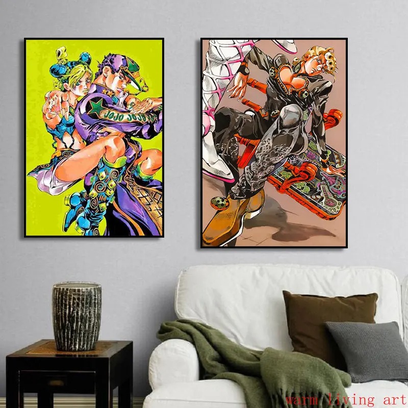โปสเตอร์ภาพวาดผ้าใบห้องศิลปะบน - Jojo Anime Merchandise บทวิจารณ์และราคา