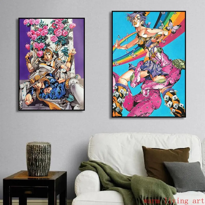 โปสเตอร์ภาพวาดผ้าใบห้องศิลปะบน - Jojo Anime Merchandise บทวิจารณ์และราคา