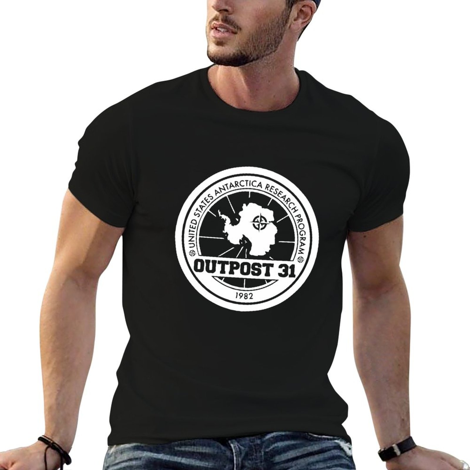 เอาท์พอสต์ 31 โลโก้ เสื้อยืดลา - Anime Merchandise For Men บทวิจารณ์และราคา