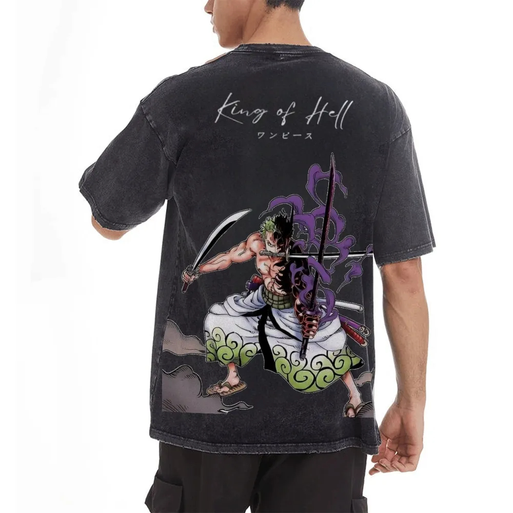เสื้อยืดวินเทจลายวันพีซ โซโล ร - Zoro Anime Merchandise บทวิจารณ์และราคา