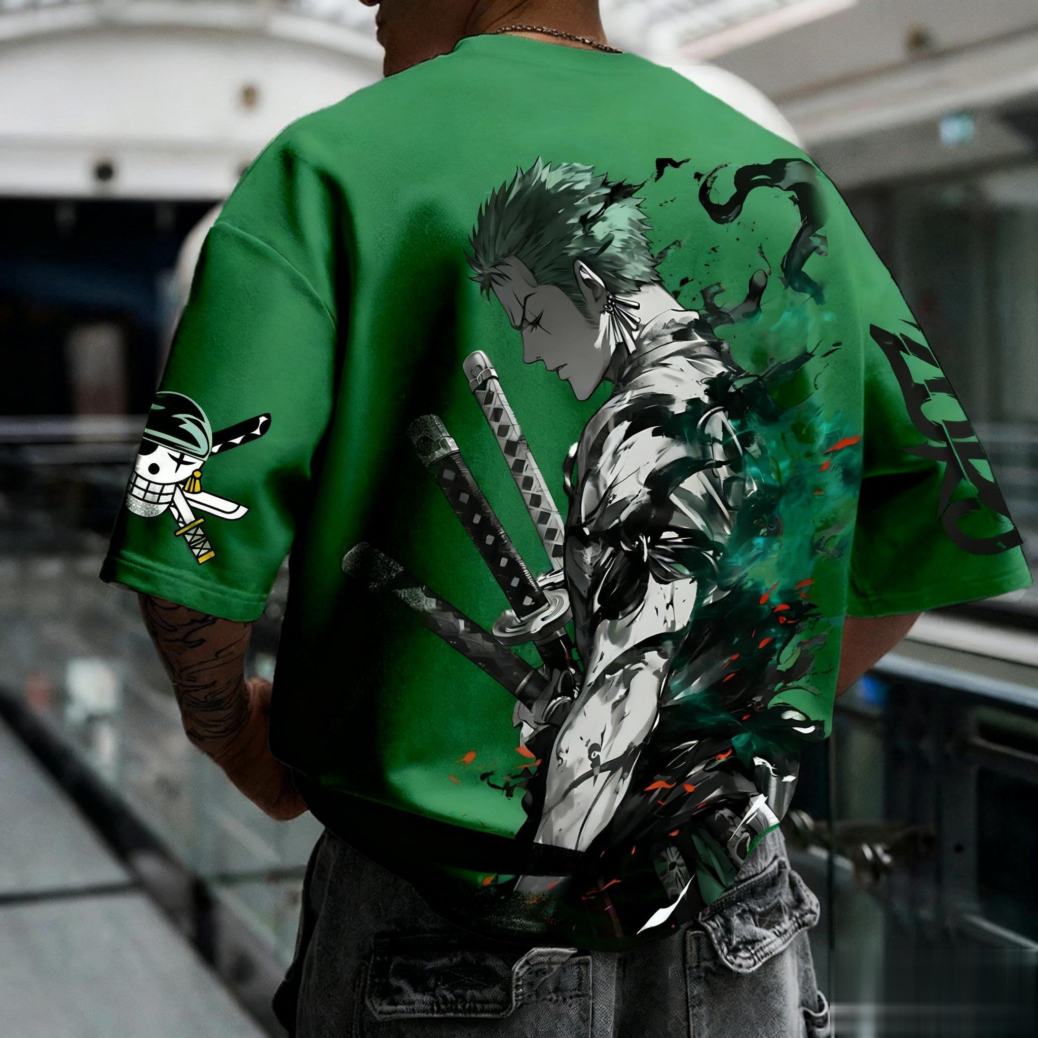 เสื้อยืดลายกราฟิกอนิเมะวันพีซ  - Zoro Anime Merchandise บทวิจารณ์และราคา